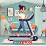 A person jogging on a treadmill at home